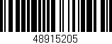 Código de barras (EAN, GTIN, SKU, ISBN): '48915205'
