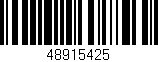 Código de barras (EAN, GTIN, SKU, ISBN): '48915425'