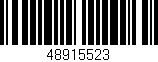 Código de barras (EAN, GTIN, SKU, ISBN): '48915523'