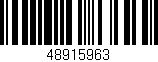 Código de barras (EAN, GTIN, SKU, ISBN): '48915963'