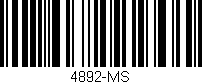Código de barras (EAN, GTIN, SKU, ISBN): '4892-MS'
