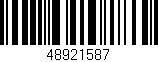Código de barras (EAN, GTIN, SKU, ISBN): '48921587'