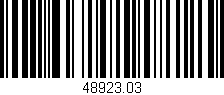 Código de barras (EAN, GTIN, SKU, ISBN): '48923.03'