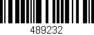 Código de barras (EAN, GTIN, SKU, ISBN): '489232'