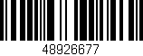 Código de barras (EAN, GTIN, SKU, ISBN): '48926677'