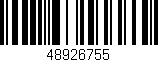 Código de barras (EAN, GTIN, SKU, ISBN): '48926755'