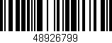 Código de barras (EAN, GTIN, SKU, ISBN): '48926799'