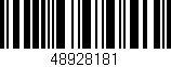 Código de barras (EAN, GTIN, SKU, ISBN): '48928181'