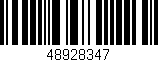 Código de barras (EAN, GTIN, SKU, ISBN): '48928347'