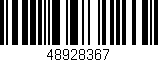 Código de barras (EAN, GTIN, SKU, ISBN): '48928367'