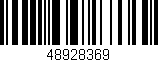 Código de barras (EAN, GTIN, SKU, ISBN): '48928369'