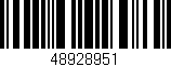 Código de barras (EAN, GTIN, SKU, ISBN): '48928951'