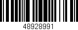 Código de barras (EAN, GTIN, SKU, ISBN): '48928991'