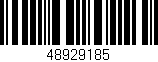 Código de barras (EAN, GTIN, SKU, ISBN): '48929185'