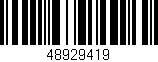 Código de barras (EAN, GTIN, SKU, ISBN): '48929419'