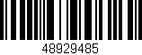 Código de barras (EAN, GTIN, SKU, ISBN): '48929485'