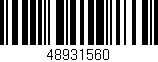Código de barras (EAN, GTIN, SKU, ISBN): '48931560'