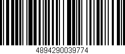 Código de barras (EAN, GTIN, SKU, ISBN): '4894290039774'