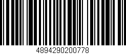 Código de barras (EAN, GTIN, SKU, ISBN): '4894290200778'