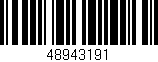 Código de barras (EAN, GTIN, SKU, ISBN): '48943191'
