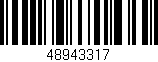 Código de barras (EAN, GTIN, SKU, ISBN): '48943317'