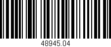 Código de barras (EAN, GTIN, SKU, ISBN): '48945.04'