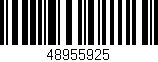 Código de barras (EAN, GTIN, SKU, ISBN): '48955925'