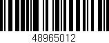 Código de barras (EAN, GTIN, SKU, ISBN): '48965012'