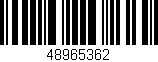 Código de barras (EAN, GTIN, SKU, ISBN): '48965362'