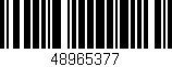 Código de barras (EAN, GTIN, SKU, ISBN): '48965377'