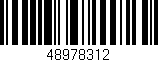 Código de barras (EAN, GTIN, SKU, ISBN): '48978312'