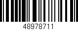 Código de barras (EAN, GTIN, SKU, ISBN): '48978711'