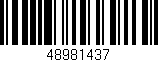 Código de barras (EAN, GTIN, SKU, ISBN): '48981437'