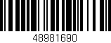 Código de barras (EAN, GTIN, SKU, ISBN): '48981690'