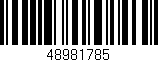 Código de barras (EAN, GTIN, SKU, ISBN): '48981785'