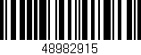 Código de barras (EAN, GTIN, SKU, ISBN): '48982915'