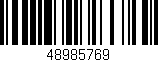 Código de barras (EAN, GTIN, SKU, ISBN): '48985769'