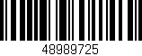 Código de barras (EAN, GTIN, SKU, ISBN): '48989725'