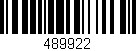 Código de barras (EAN, GTIN, SKU, ISBN): '489922'