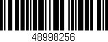 Código de barras (EAN, GTIN, SKU, ISBN): '48998256'
