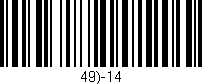 Código de barras (EAN, GTIN, SKU, ISBN): '49)-14'