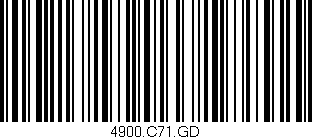 Código de barras (EAN, GTIN, SKU, ISBN): '4900.C71.GD'