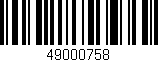 Código de barras (EAN, GTIN, SKU, ISBN): '49000758'