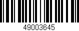 Código de barras (EAN, GTIN, SKU, ISBN): '49003645'