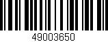 Código de barras (EAN, GTIN, SKU, ISBN): '49003650'