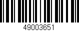 Código de barras (EAN, GTIN, SKU, ISBN): '49003651'