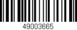 Código de barras (EAN, GTIN, SKU, ISBN): '49003665'