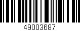 Código de barras (EAN, GTIN, SKU, ISBN): '49003687'
