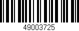 Código de barras (EAN, GTIN, SKU, ISBN): '49003725'