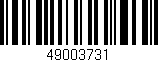 Código de barras (EAN, GTIN, SKU, ISBN): '49003731'
